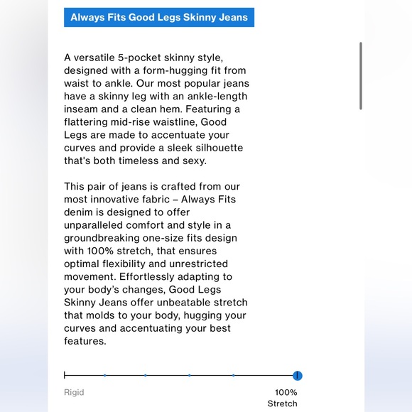 GOOD AMERICAN ALWAYS FITS GOOD LEGS SKINNY JEANS. Plus Size 28-32, - Picture 13 of 13